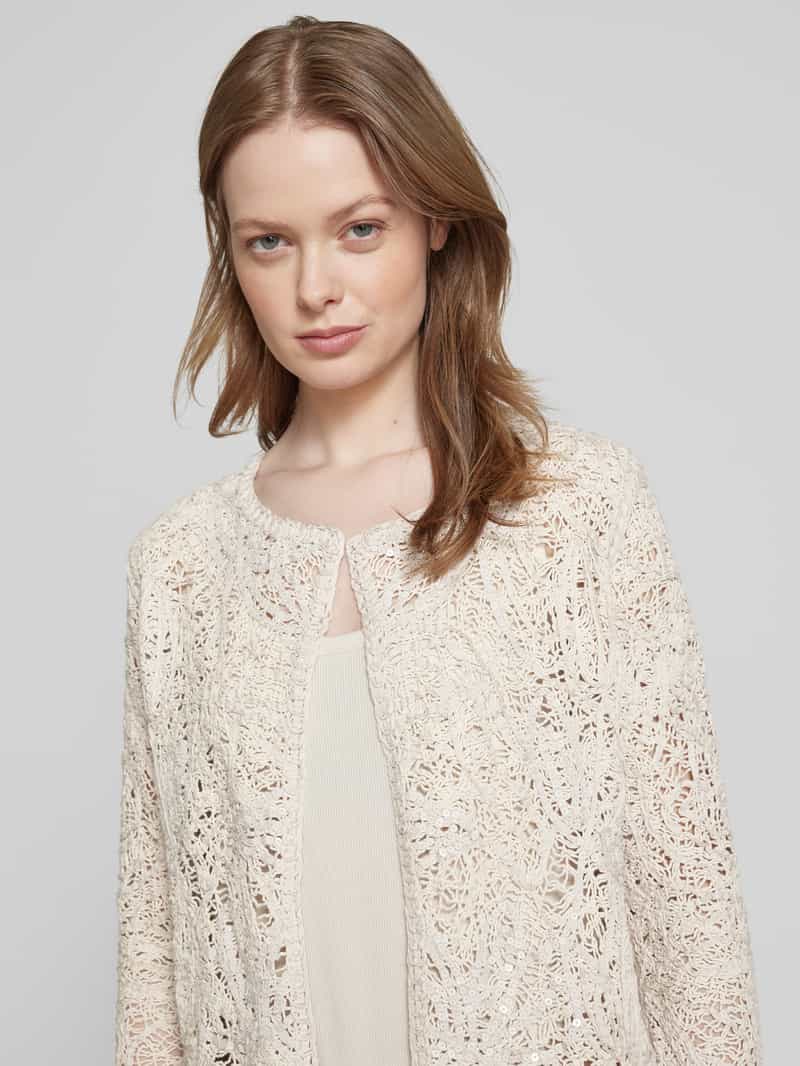 monari Lange cardigan met pailletten