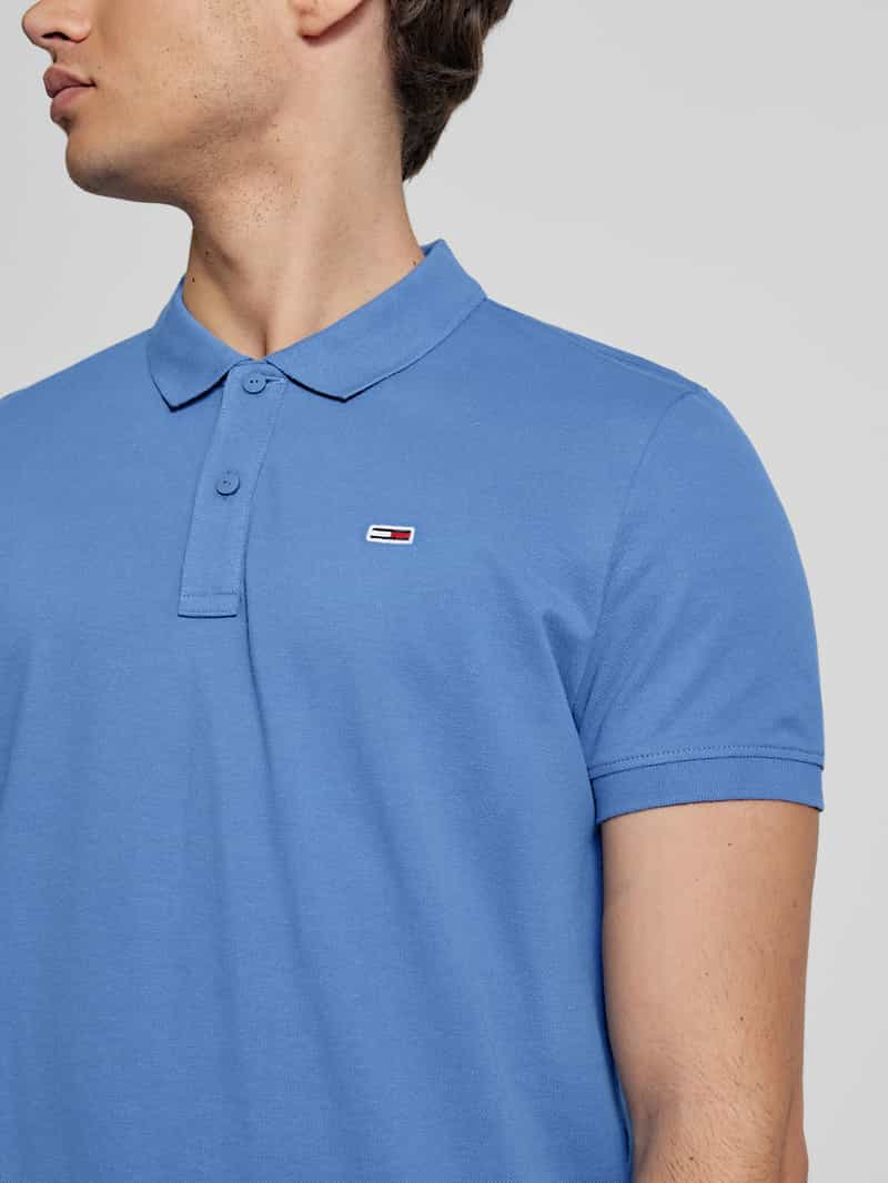 Tommy Jeans Slim fit poloshirt met logostitching