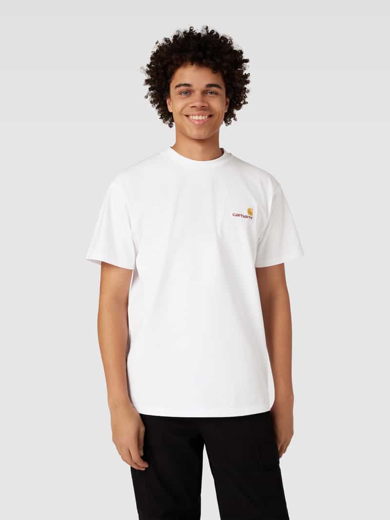 T-shirt met labelstitching, model 'American' Carhartt Work In Progress