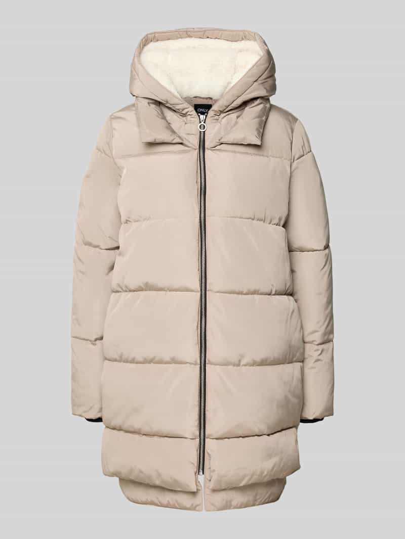 Only Regular fit gewatteerde lange jas met capuchon model 'KELLY'