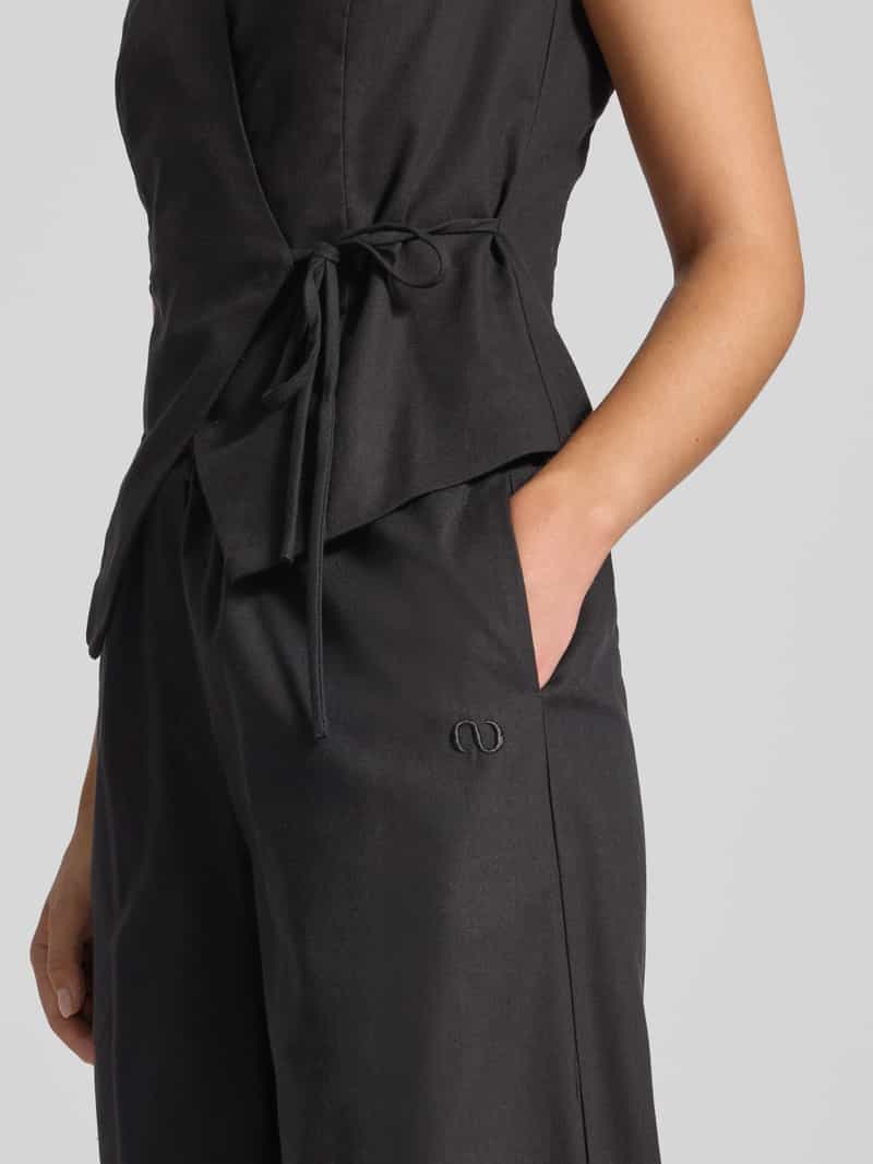LeGer by Lena Gercke Wide leg stoffen broek van een mix van viscose en linnen model 'Emelie'