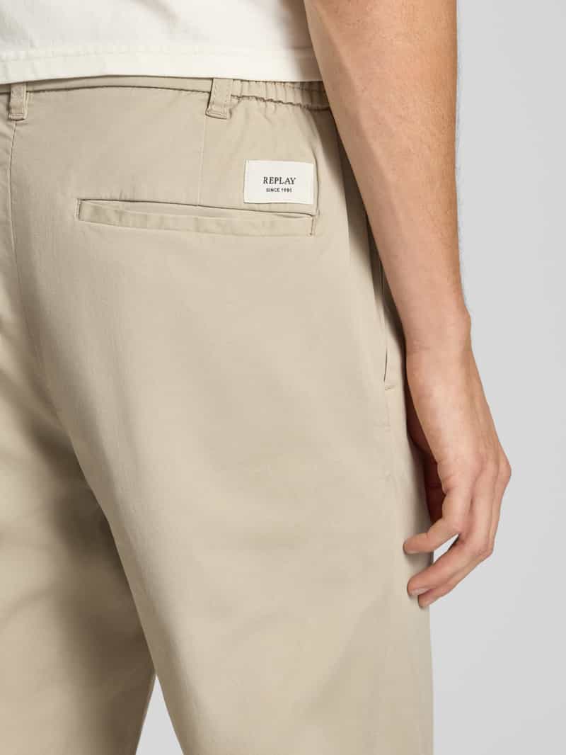 Replay Tapered fit broek met bandplooien model 'ADHANN'