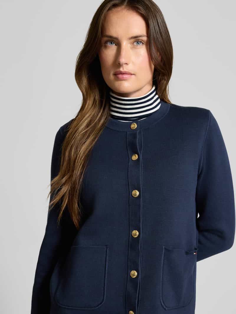 Tommy Hilfiger Aan twee kanten te dragen regular fit cardigan van katoenmix