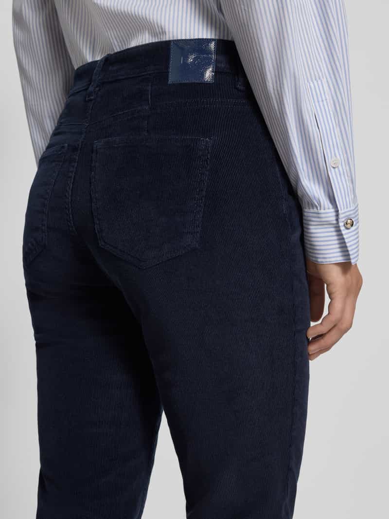 BRAX Slim fit corduroy broek van katoenmix model 'Mary'
