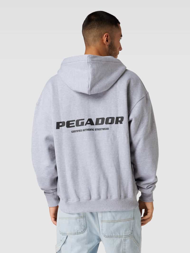 Oversized sweatjack in gemêleerde look Pegador