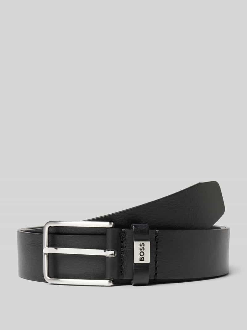 Boss Leren riem met doornsluiting, model 'Elio'