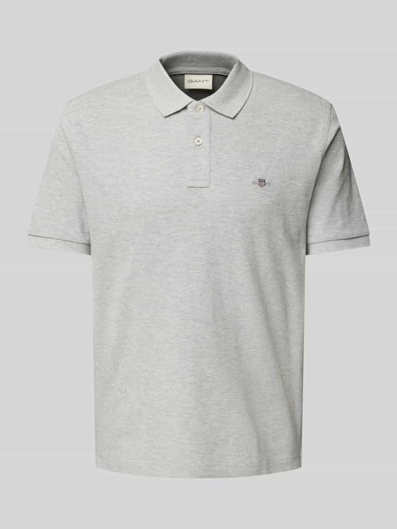 Gant Regular fit poloshirt met labelstitching