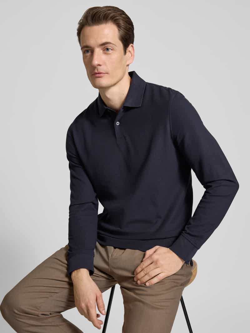 Bugatti Poloshirt met labelstitching