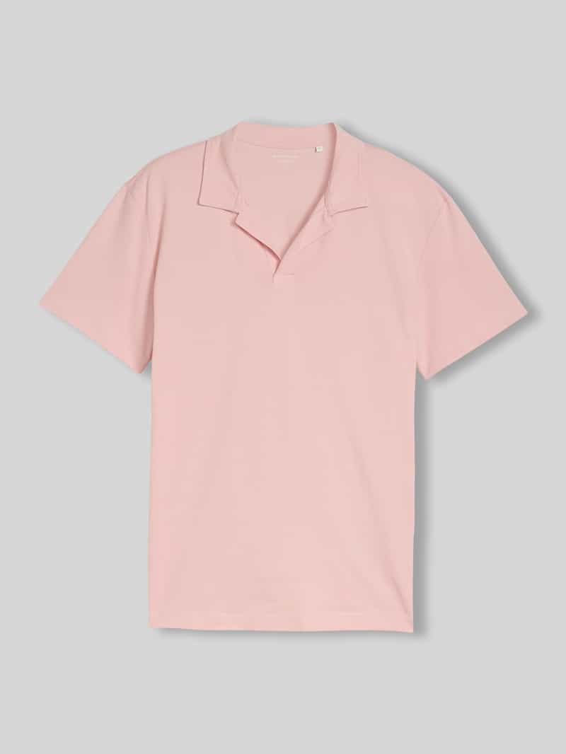 regular fit poloshirt van katoenmix met resortkraag