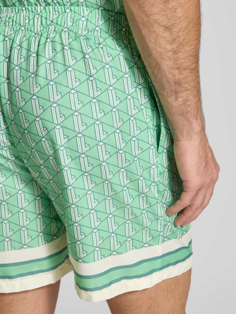 Lacoste Straight leg korte broek met elastische band