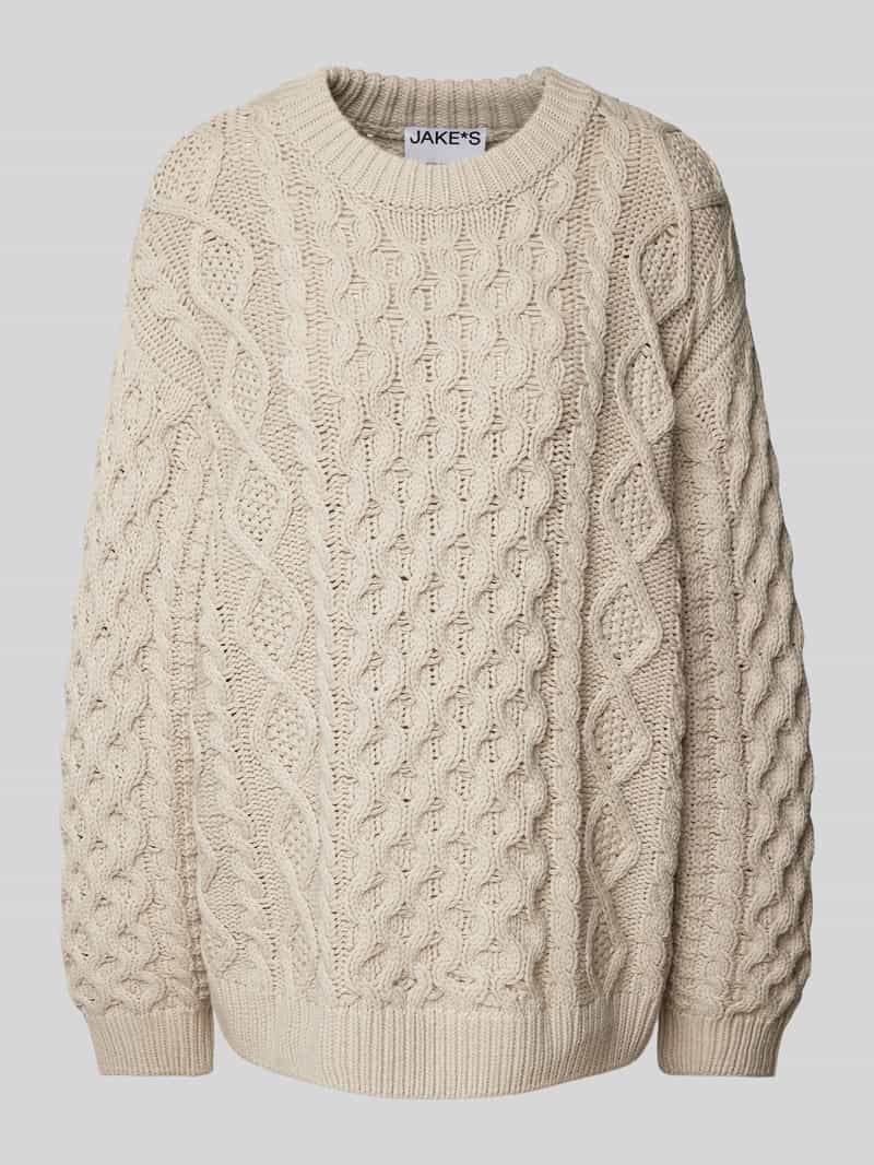 Jake*s Casual Gebreide pullover met ribboorden