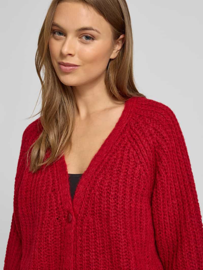 Smith and Soul Gebreid jack met V-hals en knoopsluiting