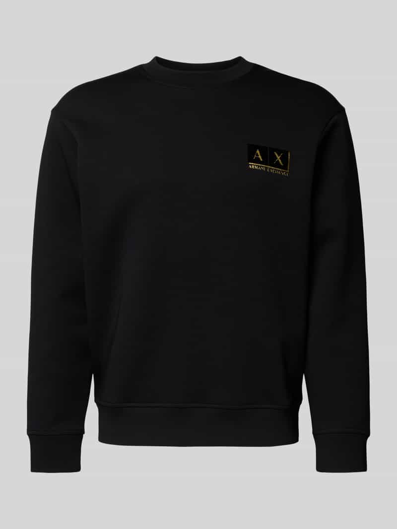 Armani Exchange Sweatshirt met labelpatch model 'FELPA'