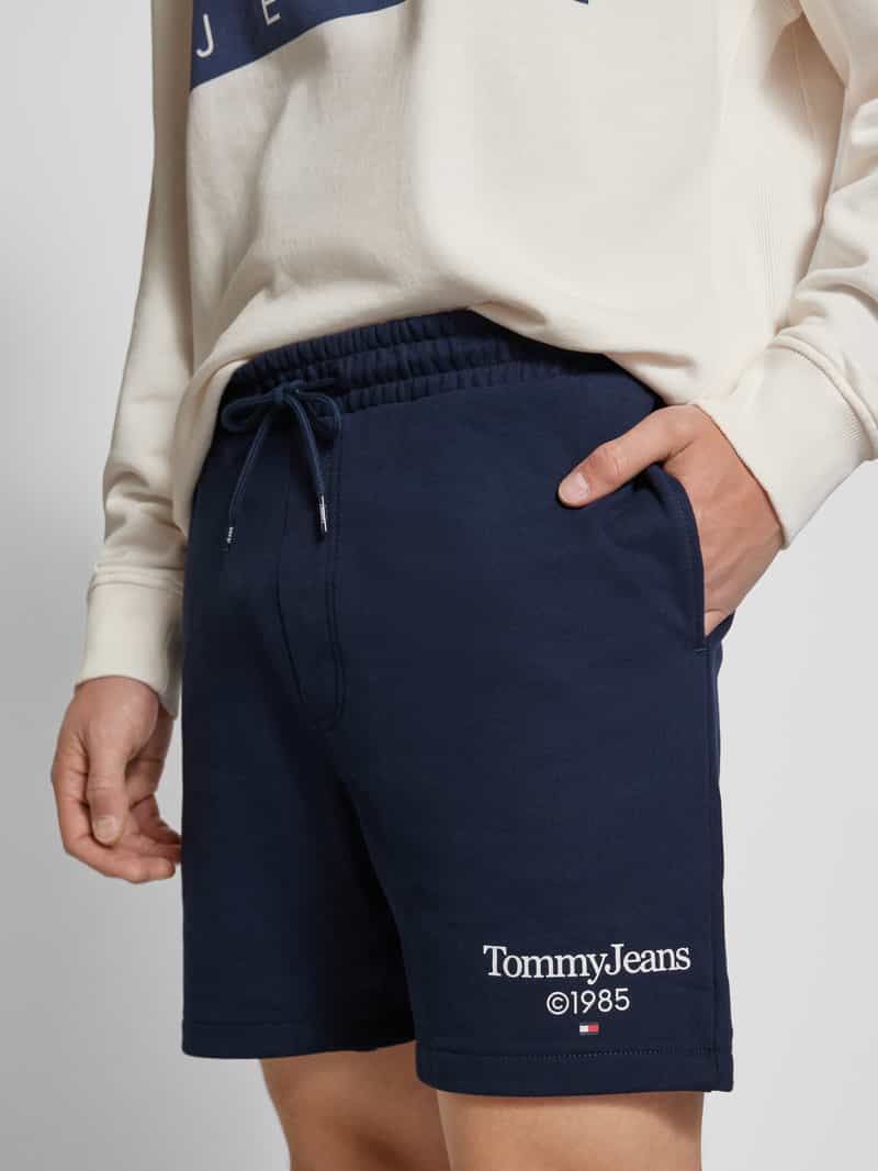 Tommy Jeans Regular fit sweatshorts met labelstitching