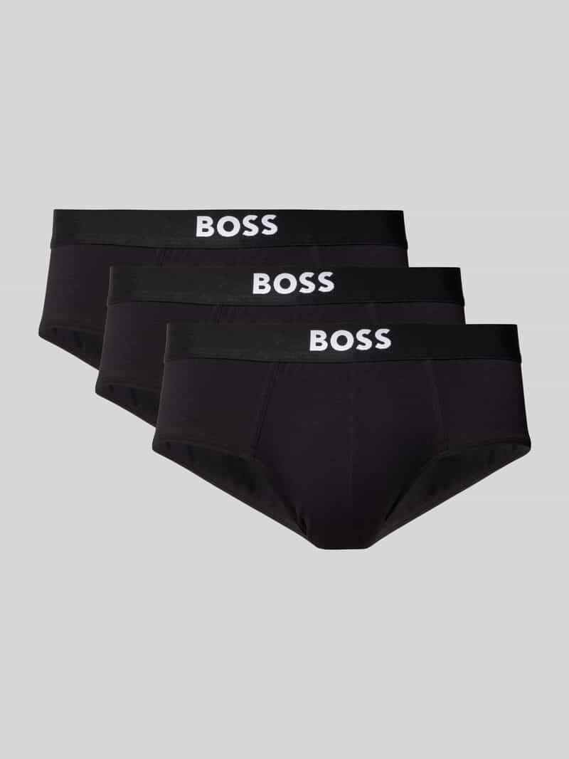 Slip met elastische band met logo in een set van 3 stuks, model 'ONE'