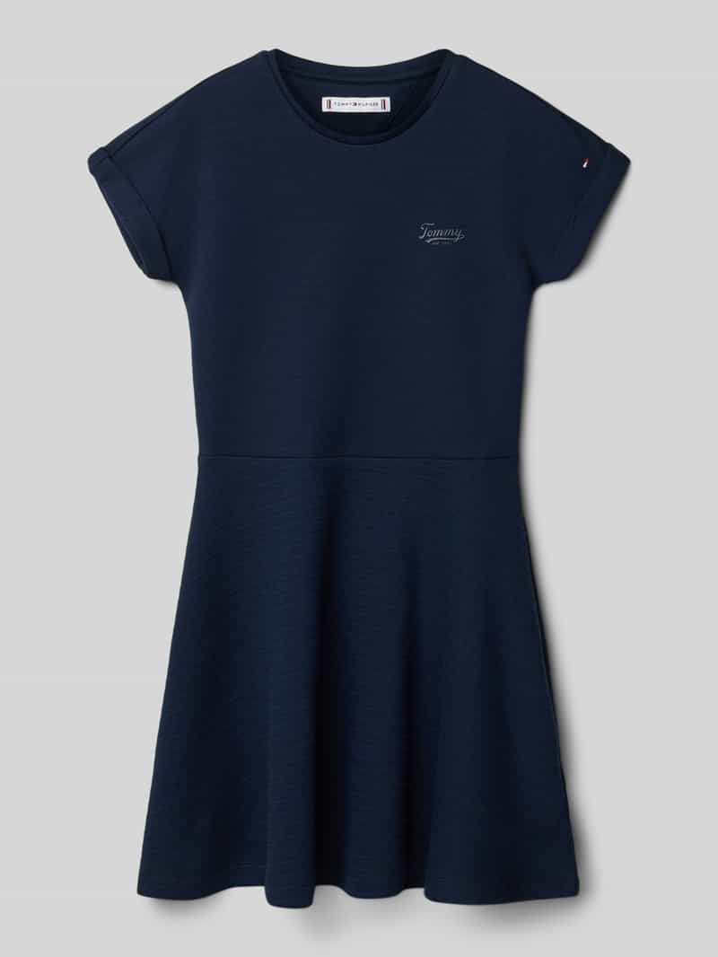 Tommy Hilfiger Teens T-shirt-jurk van katoenmix met logoprint model 'Spacer'