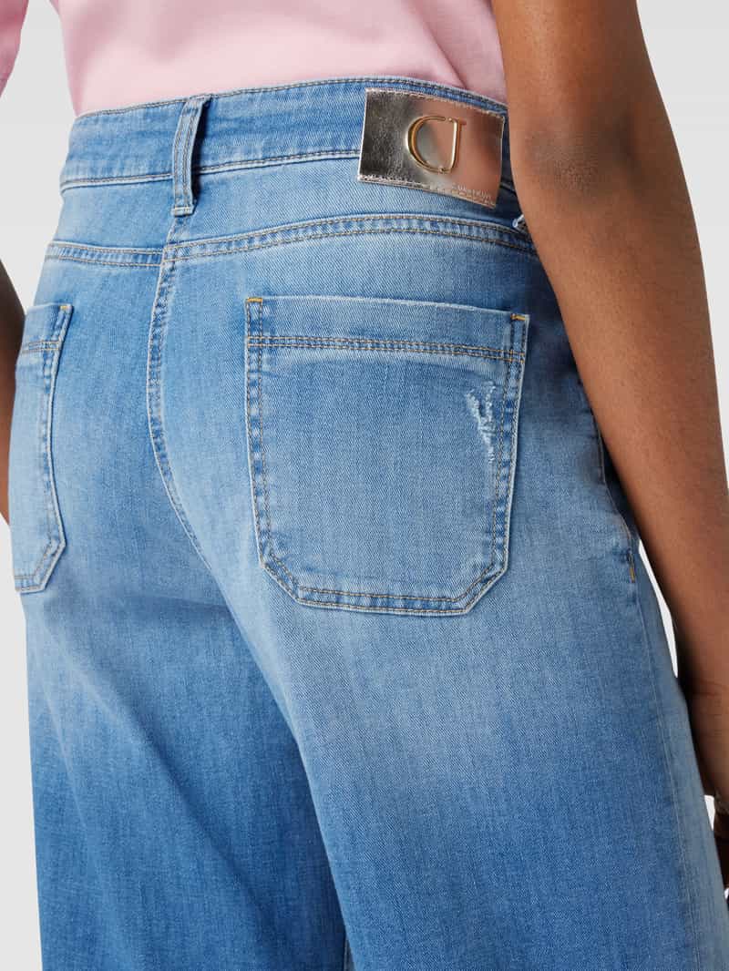 CAMBIO Flared jeans met open zoom model 'TESS'