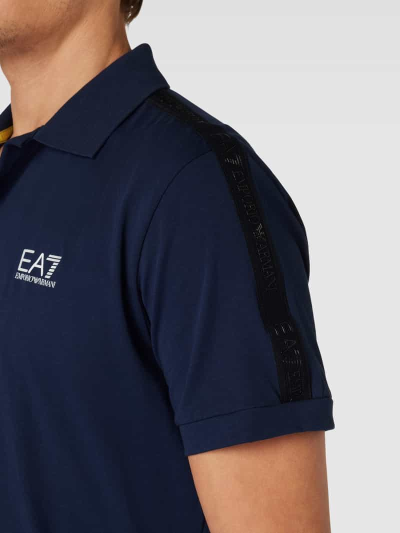 EA7 Emporio Armani Regular fit poloshirt met labelprint