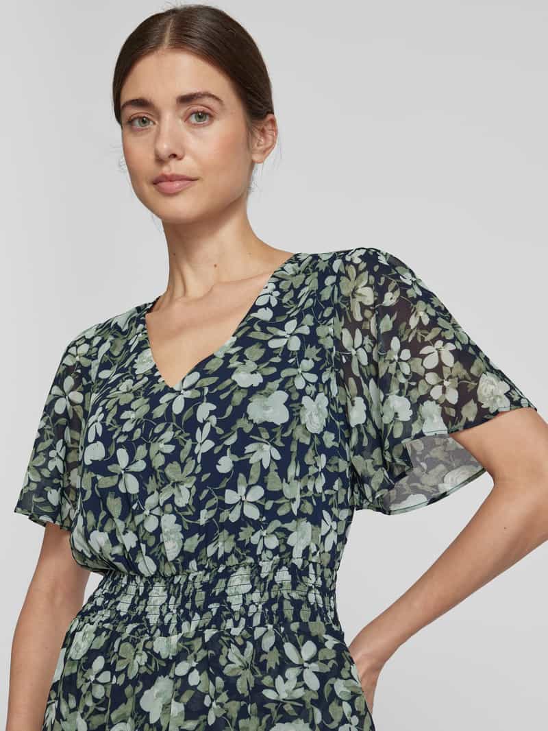 Apricot Mini-jurk met smokdetail