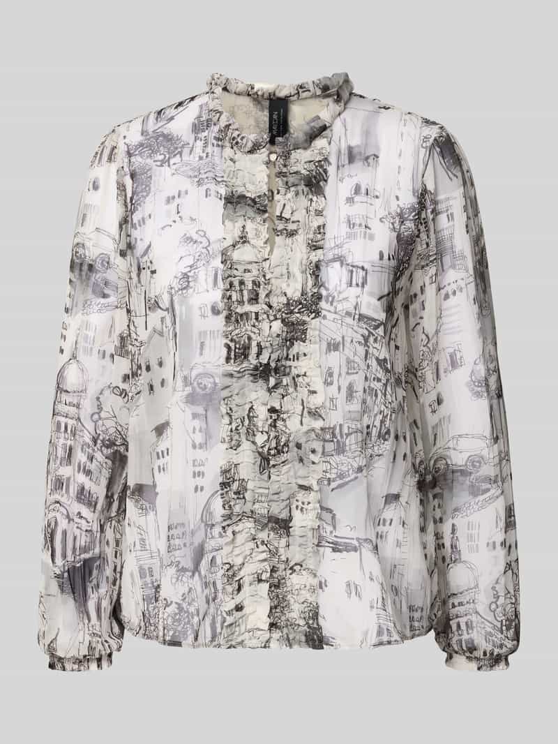 Marc Cain Regular fit blouse met ruches