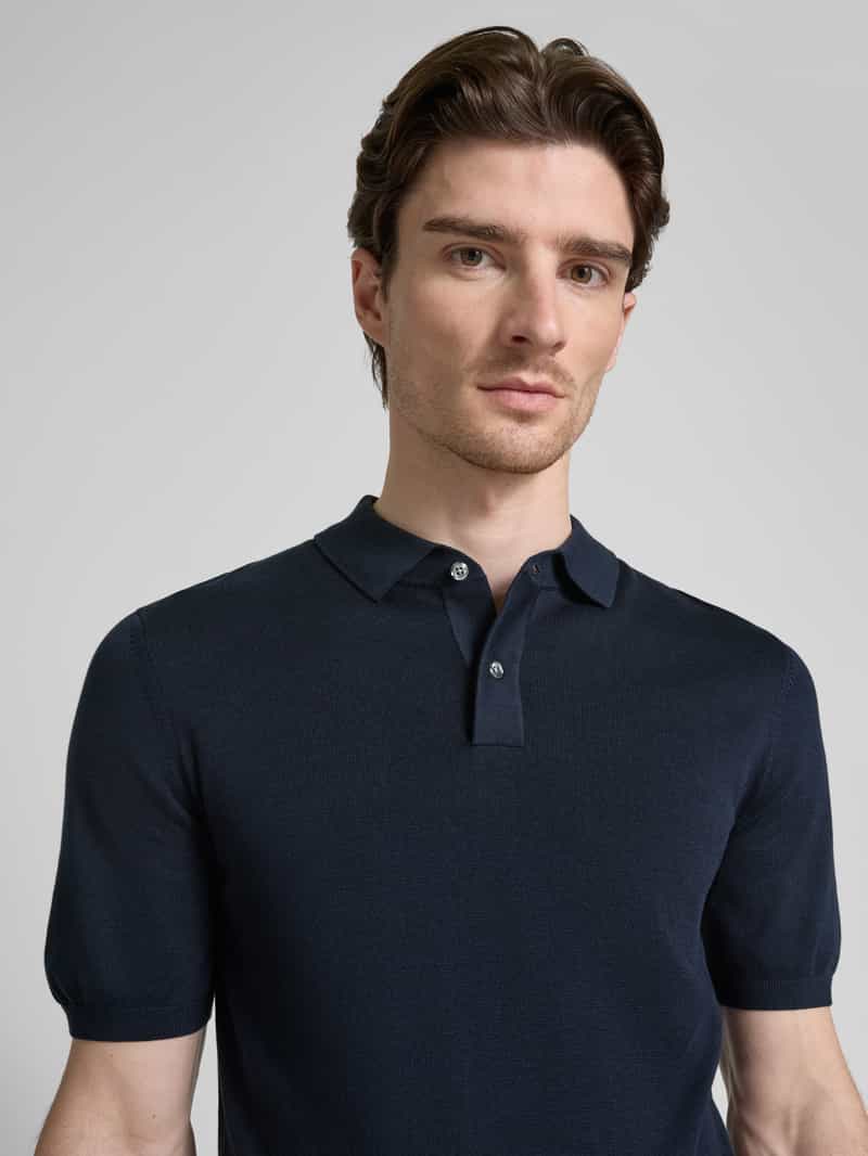 Roy Robson Poloshirt met korte knoopsluiting