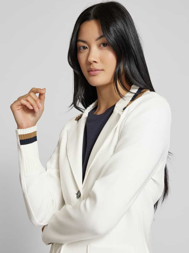 Marc Cain Slim fit blazer met contraststrepen