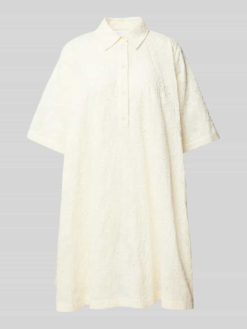 Jake*s Collection Mini-jurk met broderie anglaise