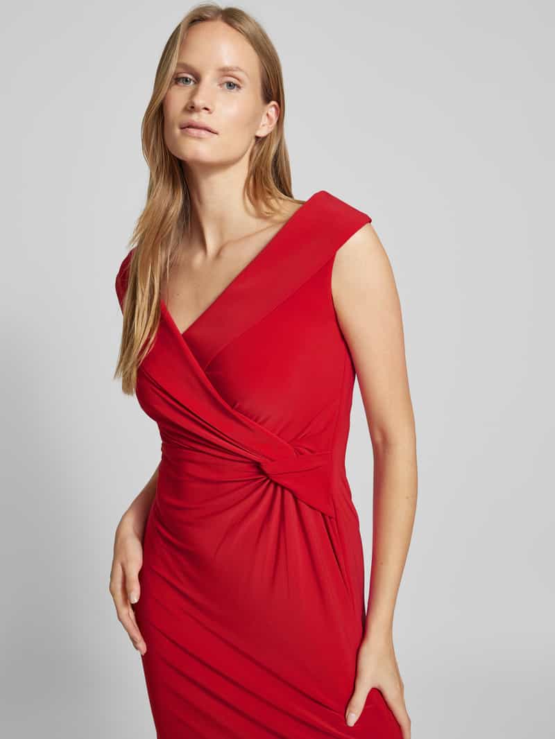 LAUREN DRESSES Avondjurk met knoopdetail model 'LEONIDAS'