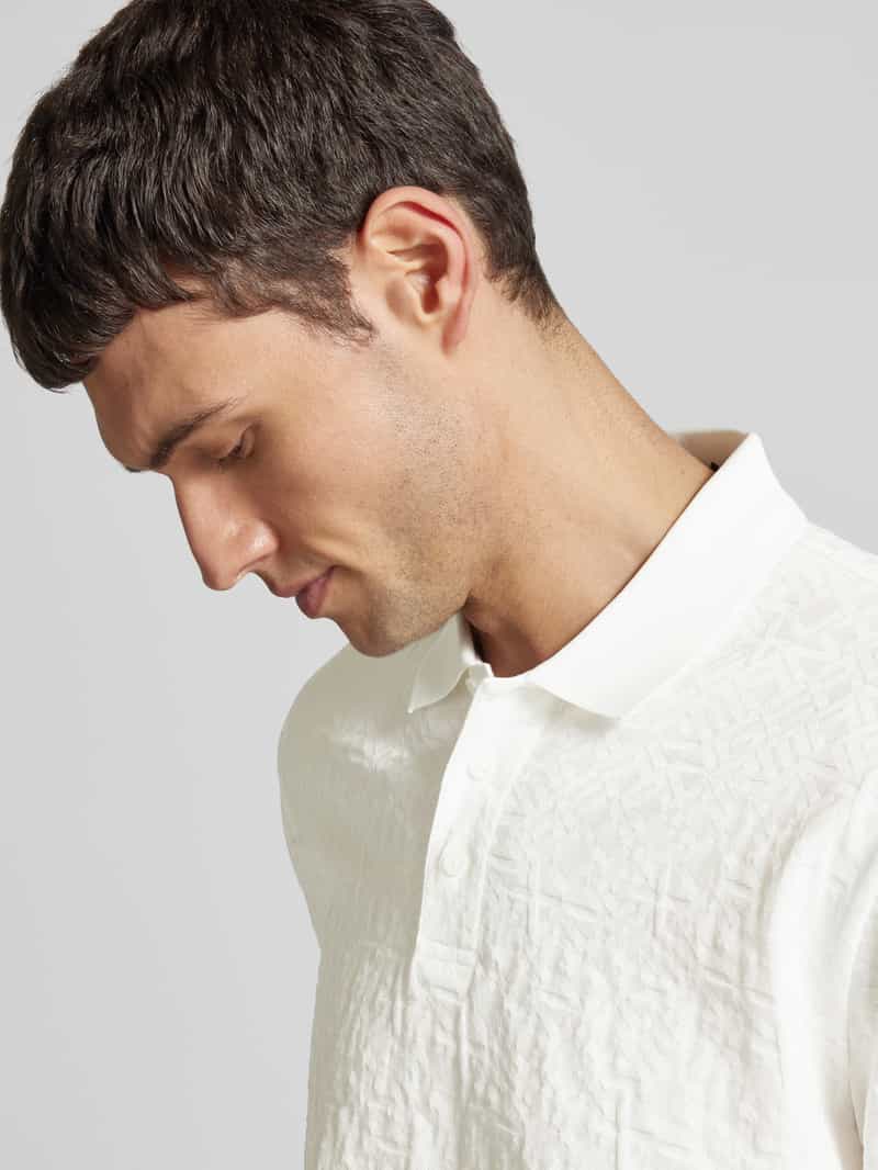 Armani Exchange Regular fit poloshirt met structuurmotief