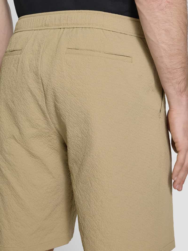 Jake*s Studio Men Korte broek met riem en achterzakken