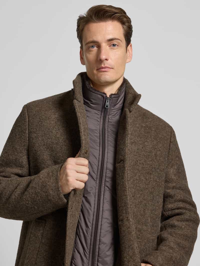 CINQUE Lange jas van scheerwolmix model 'BURTON'