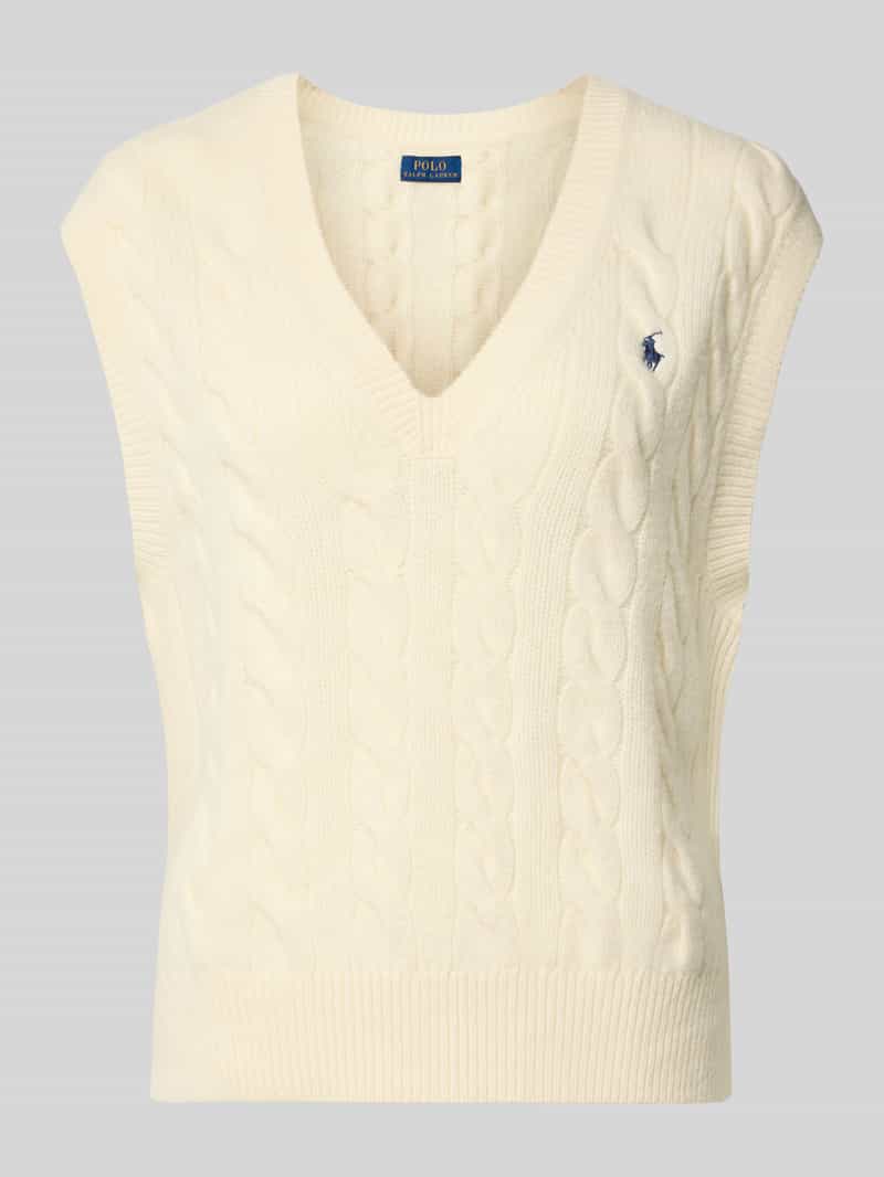 Polo Ralph Lauren Gebreide spencer met kabelpatroon