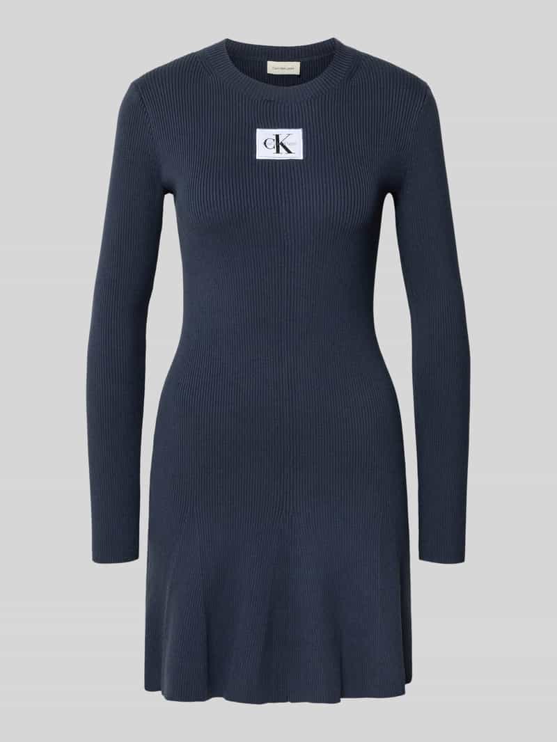 Calvin Klein Jeans Mini-jurk met labelpatch model 'FIT AND FLARE'