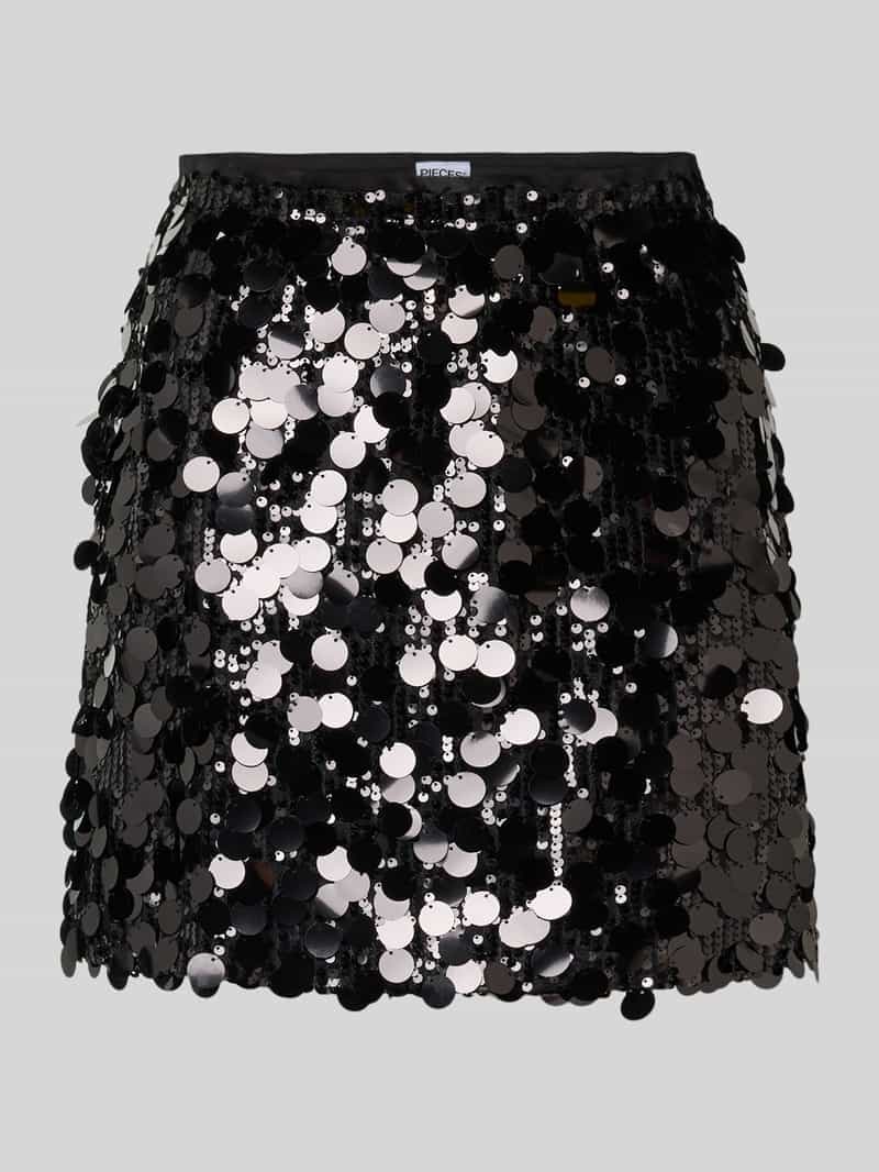 Pieces Nauwsluitende minirok met pailletten model 'MALOU'