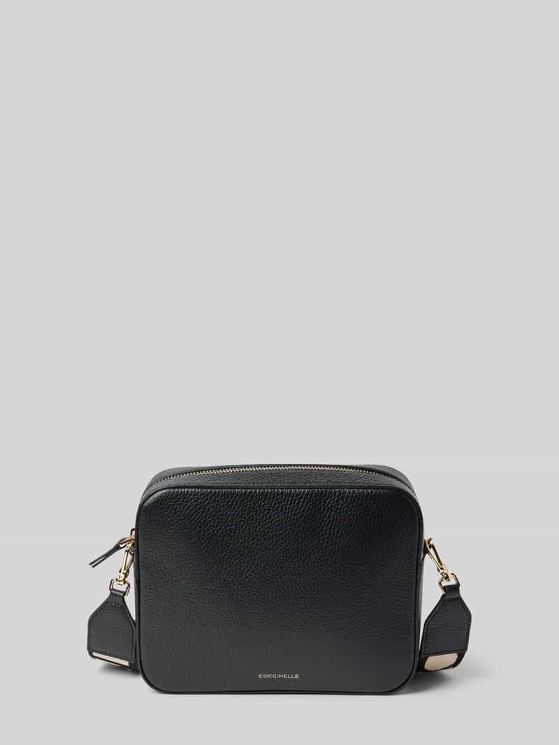 Coccinelle Crossbodytas van leer met labeldetail