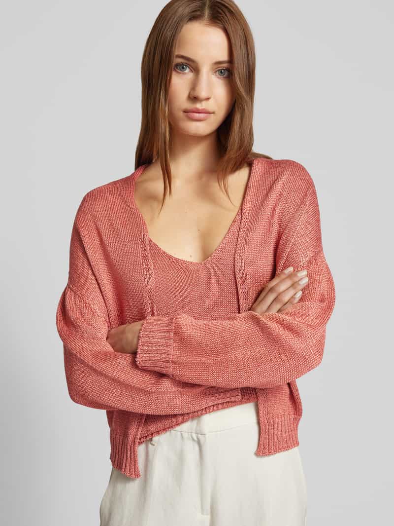Stefanel Cardigan met opengewerkte voorkant