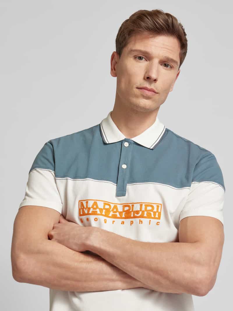 Napapijri Regular fit poloshirt met labelstitching model 'SATURNIA'