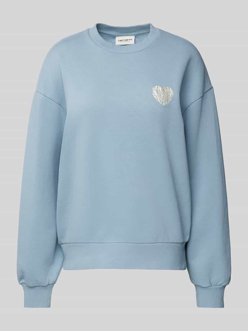 Carhartt Work In Progress Sweatshirt met labelstitching model 'W´Productions'