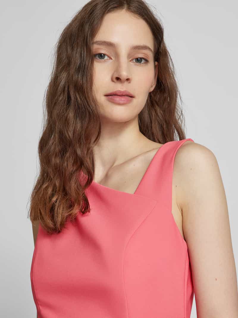 Vera Mont Knielange cocktailjurk met asymmetrische hals