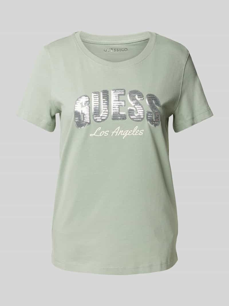 Guess T-shirt met pailletten model 'SEQUINS'