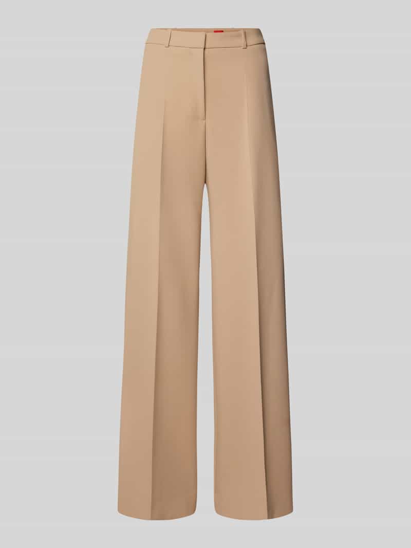 HUGO Regular fit wijde broek met viscose model 'HASMINA'