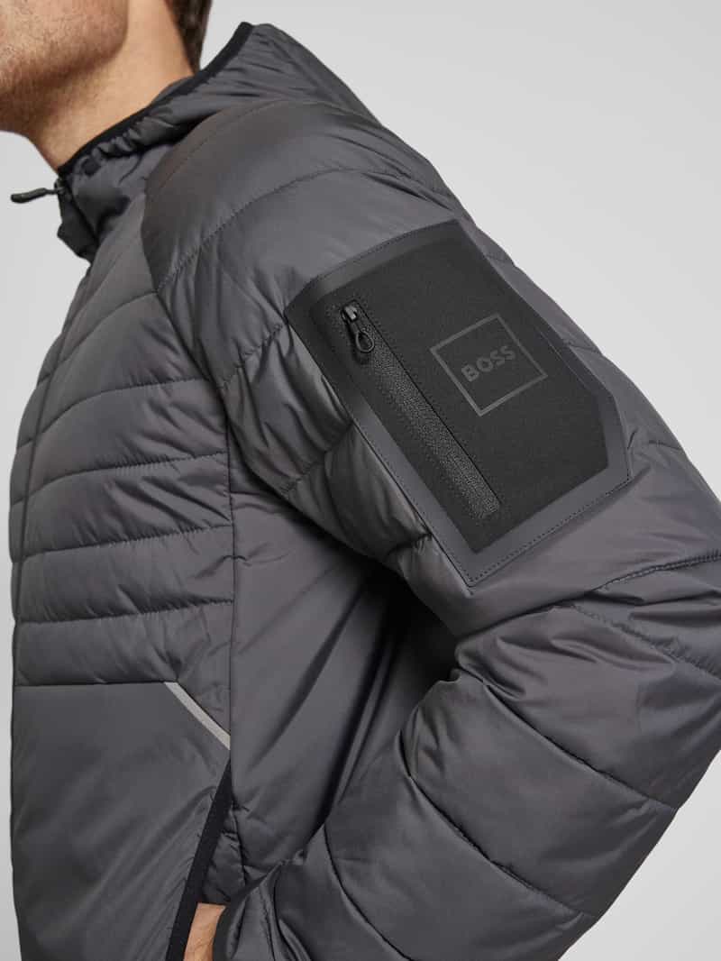 BOSS Green Gewatteerd jack met capuchon model 'Thor'