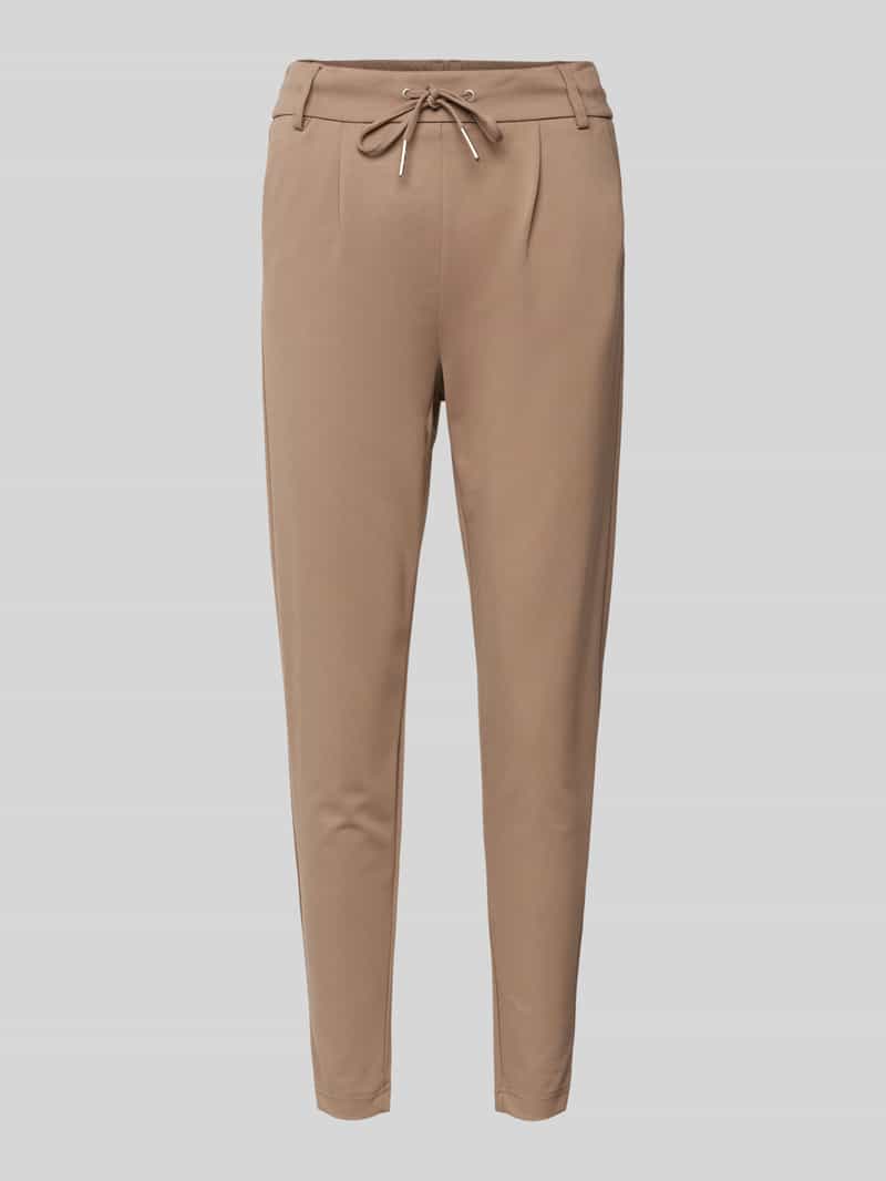 Only Slim fit bandplooibroek met tunnelkoord model 'POPTRASH EASY'