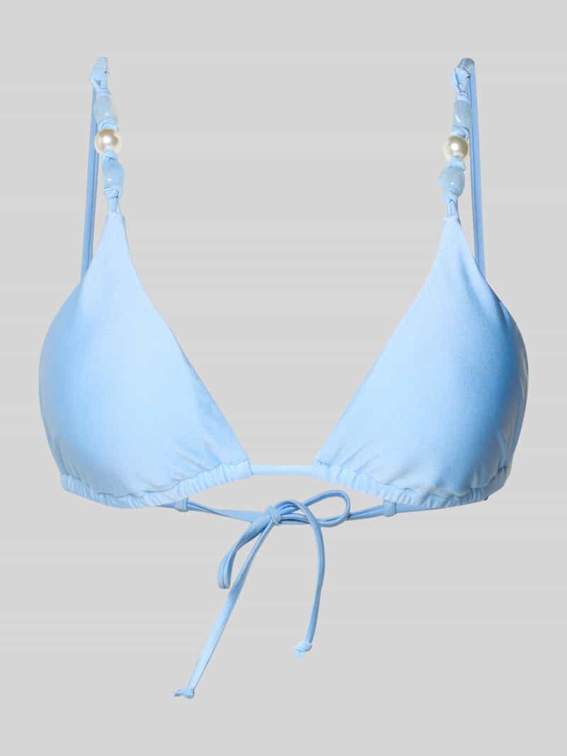 Bikinitop met parels en vetersluiting model 'PALERMO'
