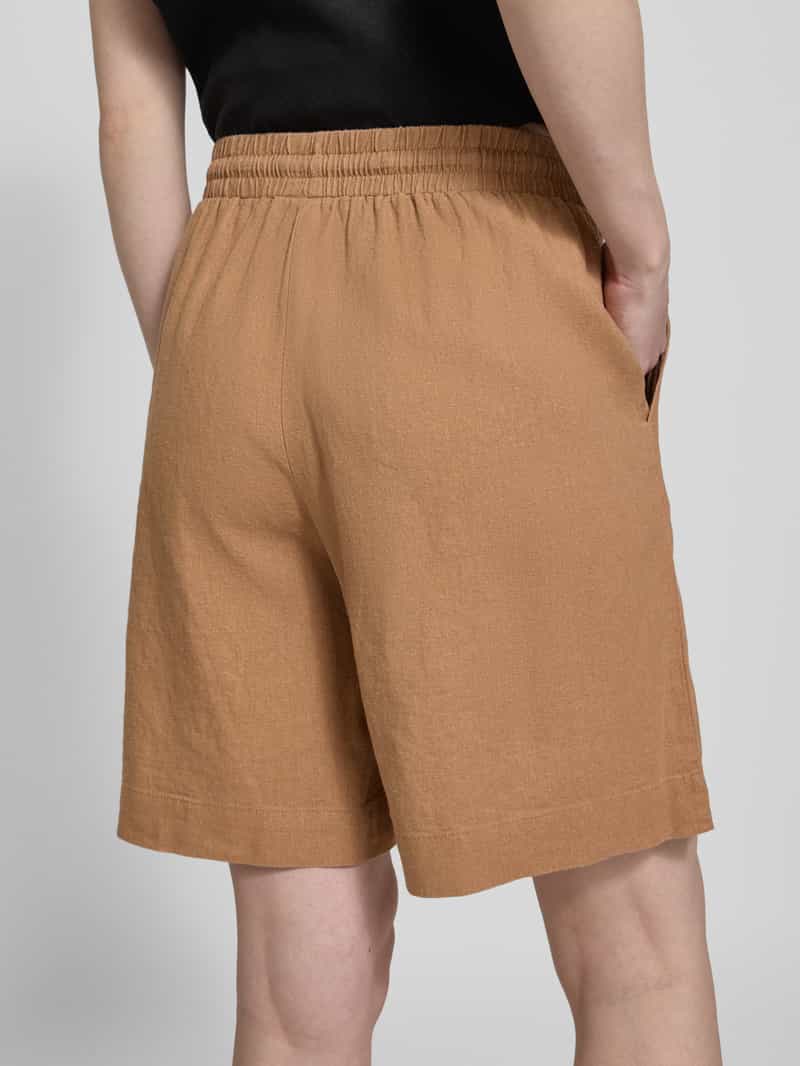 FREE QUENT Relaxed fit linnen bermuda met tunnelkoord model 'Lava'