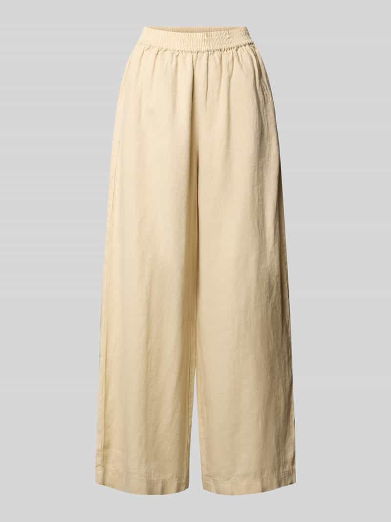 Boss Orange Relaxed fit linnen broek met elastische band model 'TOREANA'