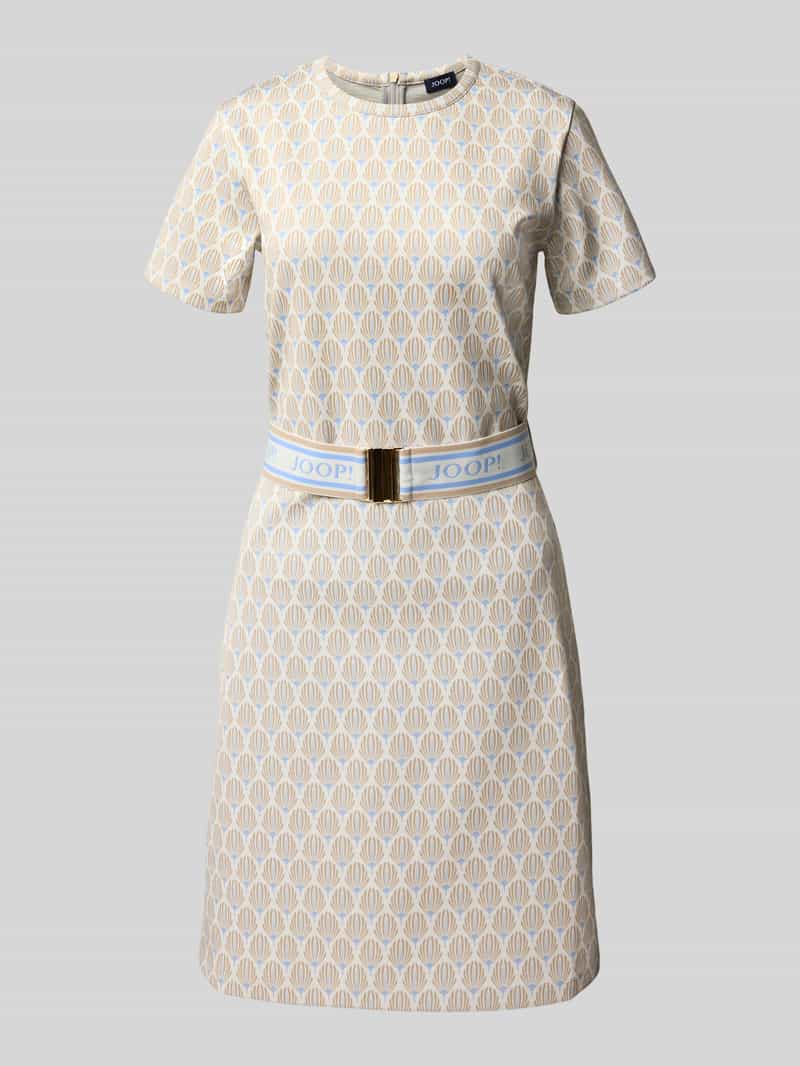 Joop! Knielange T-shirtjurk met riem model 'TRISH'