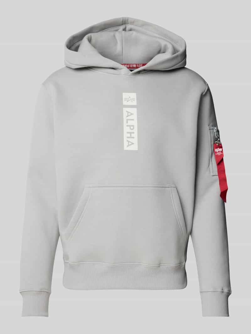 alpha industries Hoodie met labelprint