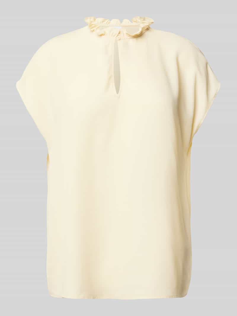 Regular fit blouseshirt met druppelvormige hals