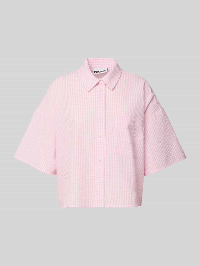 Boxy fit overhemdblouse van puur katoen